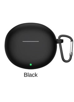 جراب سيليكون متوافق مع سماعات Honor Earbuds X7 - غطاء حماية لسماعات الرأس - أسود