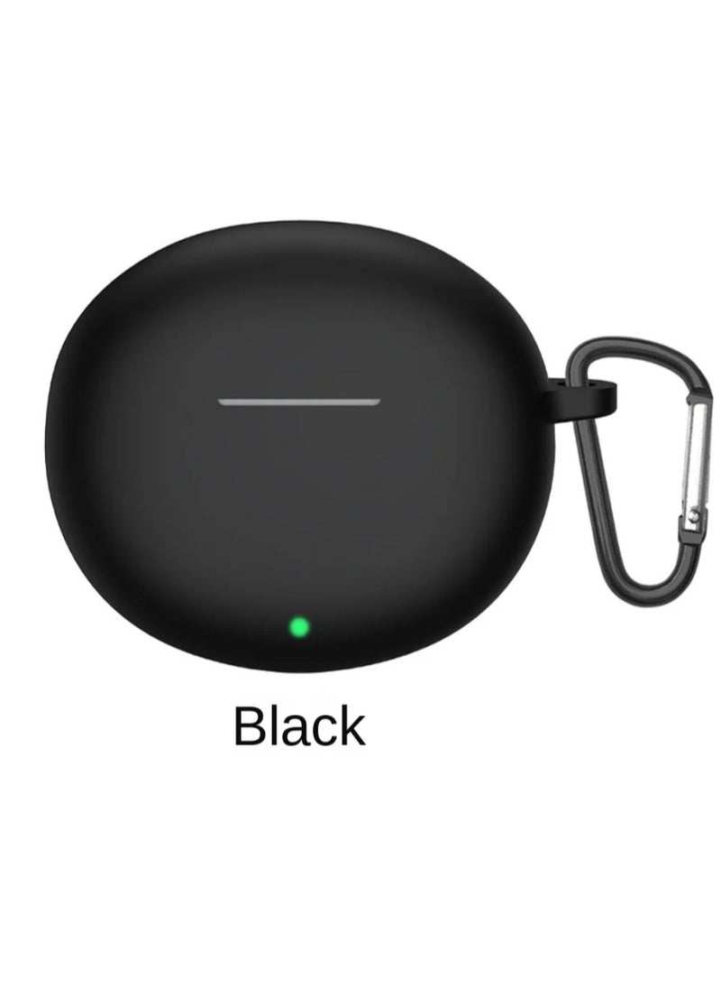 Generic - جراب سيليكون متوافق مع سماعات Honor Earbuds X7 - غطاء حماية لسماعات الرأس - أسود - Image 1