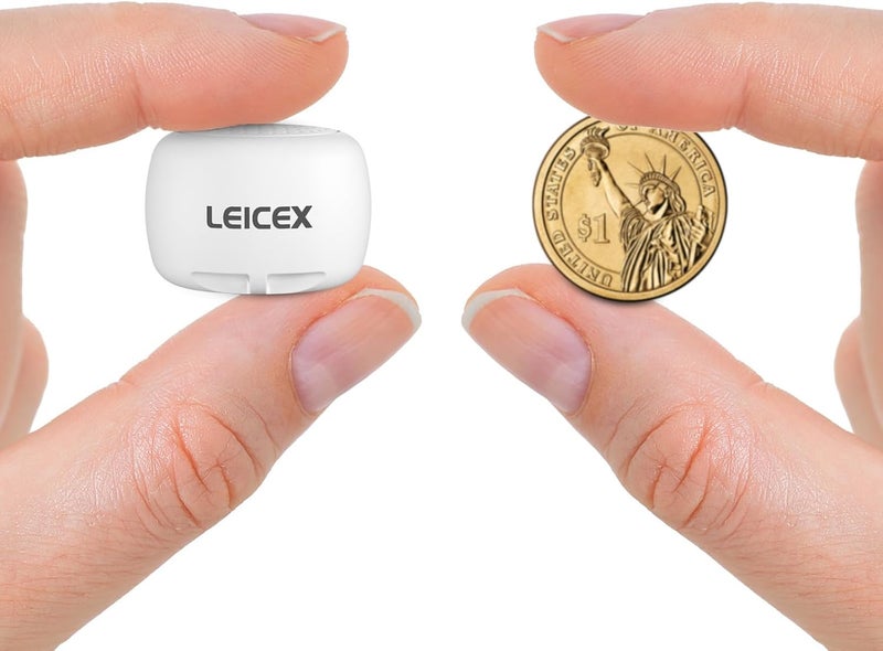 LEICEX Mini Portable Bluetooth Speaker, Small Wireless Speaker with Pocket Design, Water Resistant, Mini Speaker Shower, Travel, Bedroom, Bicycle (White) - Image 1