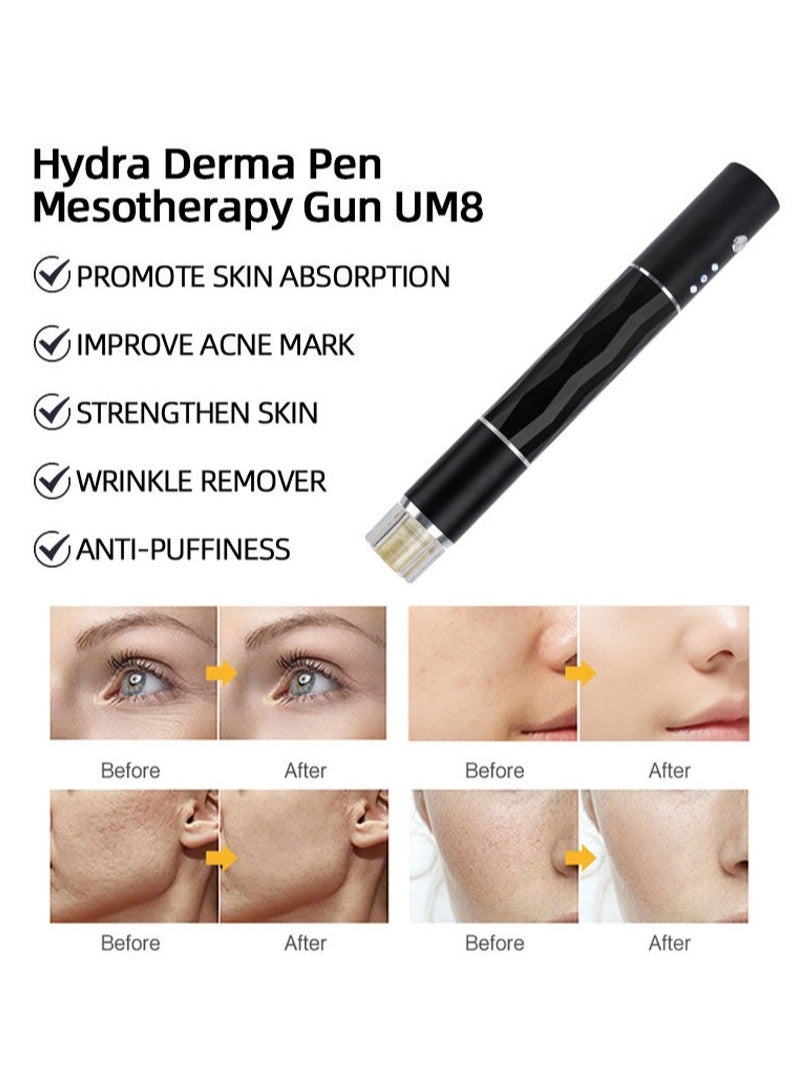 أوهوما قلم UM8 Hydra Pen للوخز بالإبر الدقيقة - قلم وخز بالإبر الدقيقة لاسلكي أوتوماتيكي احترافي مع 4 خراطيش - قلم للعناية بالبشرة للوجه والجسم ونمو الشعر - Image 5