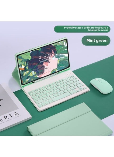 Applicable To Samsung A9Plus With Pen Slot Protective Cover S9FE Split Bluetooth Touch Keyboard X810 Colorful Backlight-Color:Light Green ]-Product Type:Tab S9FE 10.9（X510/X516）/S9 11（X710/716B/718U）