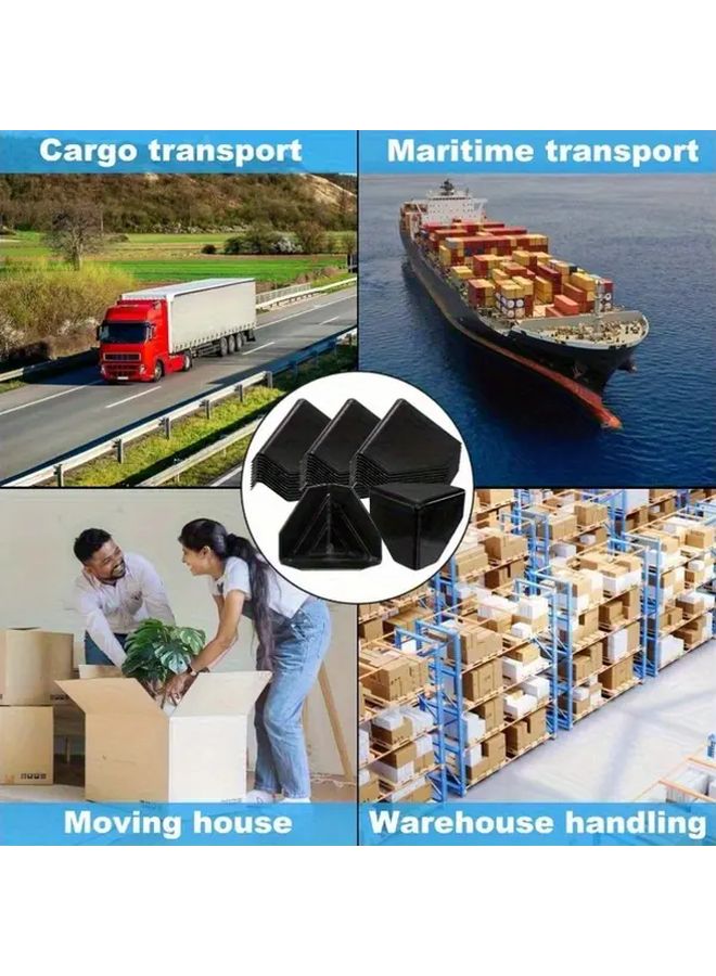 Black 20pcs Edge Protectors Durable Plastic Corner Guards for Secure Shipping - Image 5