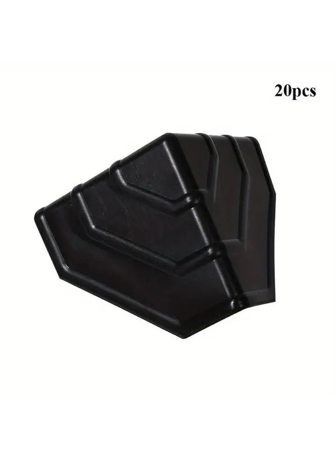 Black 20pcs Edge Protectors Durable Plastic Corner Guards for Secure Shipping - Image 1