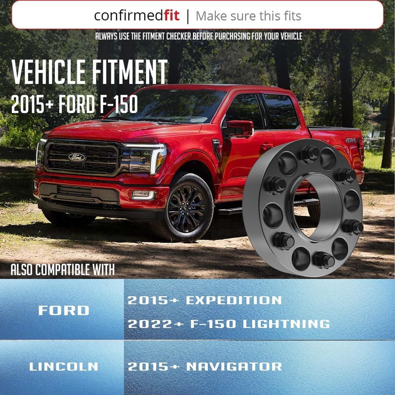 Coyote 2 Pcs Hub Centric Wheel Spacers 6x135mm 2.00 Inch Thick M14x1.5 - Image 2