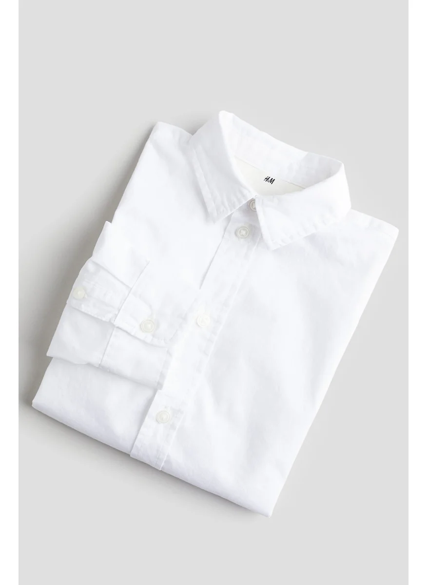 اتش اند ام Long-Sleeved Cotton Shirt