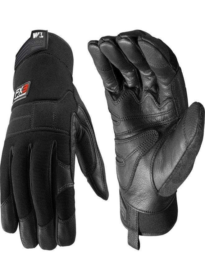 WELLS LAMONT FX3 Men's HydraHyde Leather Palm Winter Work Gloves, Extra Large ( 7854) - Image 1