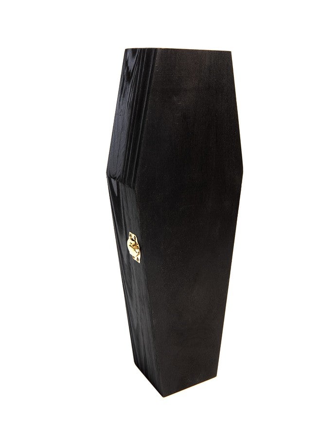 كرييتف هوبيز صندوق تابوت خشبي أسود مطلي من كرييتيف هوبيز مقاس 12 بوصة - صندوق تابوت للهالوين، صندوق مفصلي قابل للتعبئة لتزيين الهالوين، هدايا الحفلات، مناسب للأزياء القوطية، تابوت للدمى، وتابوت للحيوانات الأليفة - Image 5