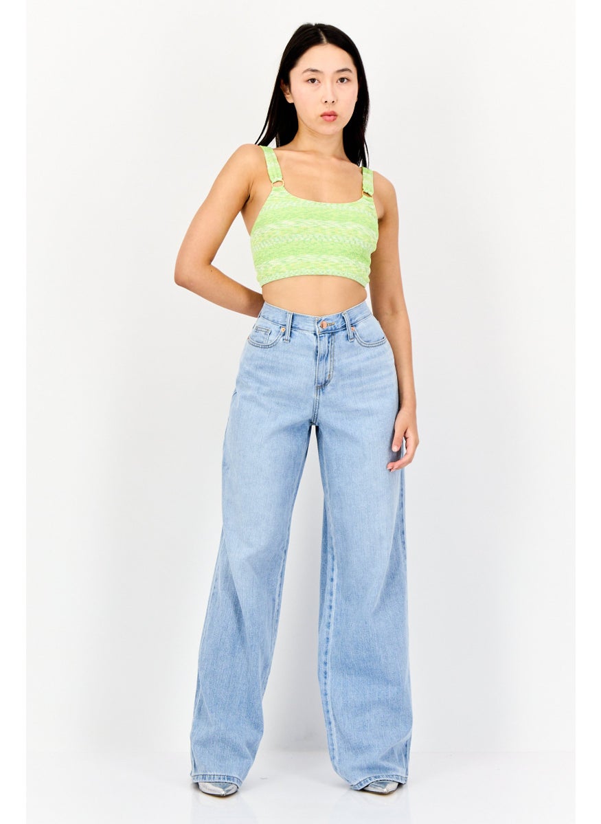 Universal Thread Women Relaxed Fit Washed Non-Stretchable Long Jeans, Light Blue  - Image 4