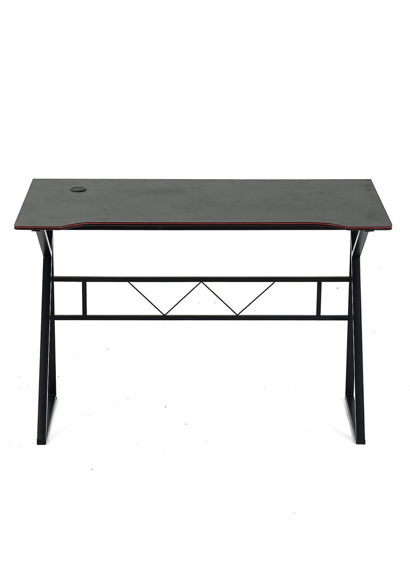 AGD Computer Desk Gaming Desk, Computer Workstation, K-Shaped Home Office Desk 100*48*75cm Black  - Image 3