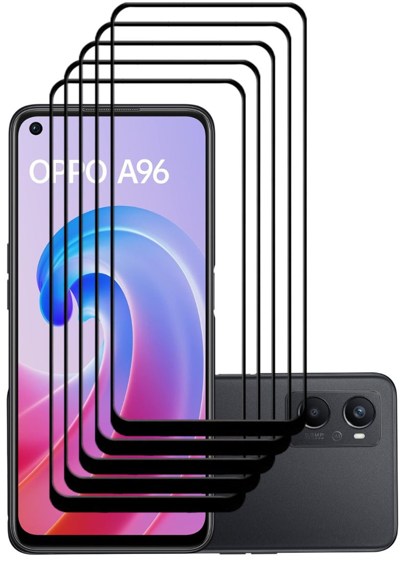 ACLIX 5 Pieces Antistatic ESD Dustproof Premium Quality High Definition Tempered Glass Screen Protector Designed For Oppo A96 - Image 1