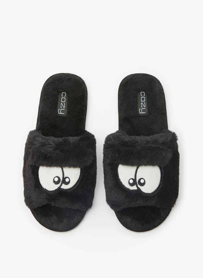 Cozy Women Embroidered Bedroom Slides - Image 1