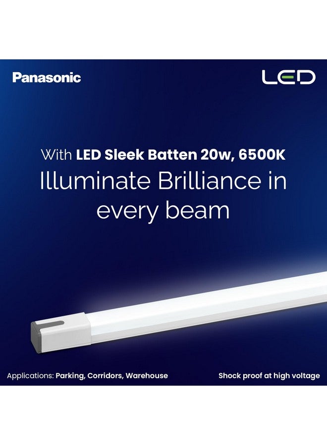 Panasonic 20W Sleek PC LED 20W Tube light for Living Room & Bedroom, Energy Efficient for Home, 6500K Cool Day Light Batten (Pack of 2) - Image 5