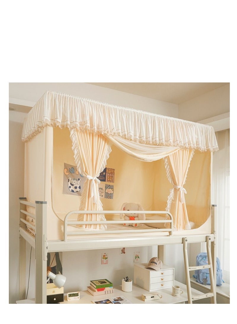 Y&D Bed Canopy Tents Curtain Blackout Curtain Single Bed Tent Curtain Student Shading Cloth Bed Canopy Mosquito Net Student Sleep Privacy Protection - Image 1