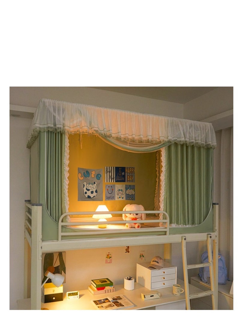 Y&D Bed Canopy Tents Curtain Blackout Curtain Single Bed Tent Curtain Student Shading Cloth Bed Canopy Mosquito Net Student Sleep Privacy Protection - Image 2