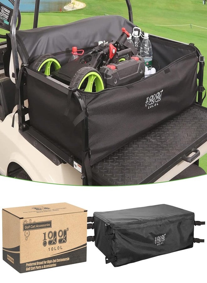 10L0L 4-Passenger Golf Cart Storage Box, 800D PVC Dustproof Rear Bench Bag for Yamaha, EZGO, Club Car, No Drilling Required, Grocery Organizer with Secure Buckles - Image 1
