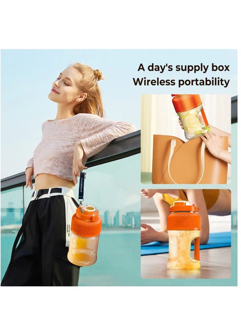Portable Blender Bottle 70W Powerful Fresh Juice Blender 1000ML 2 In 1