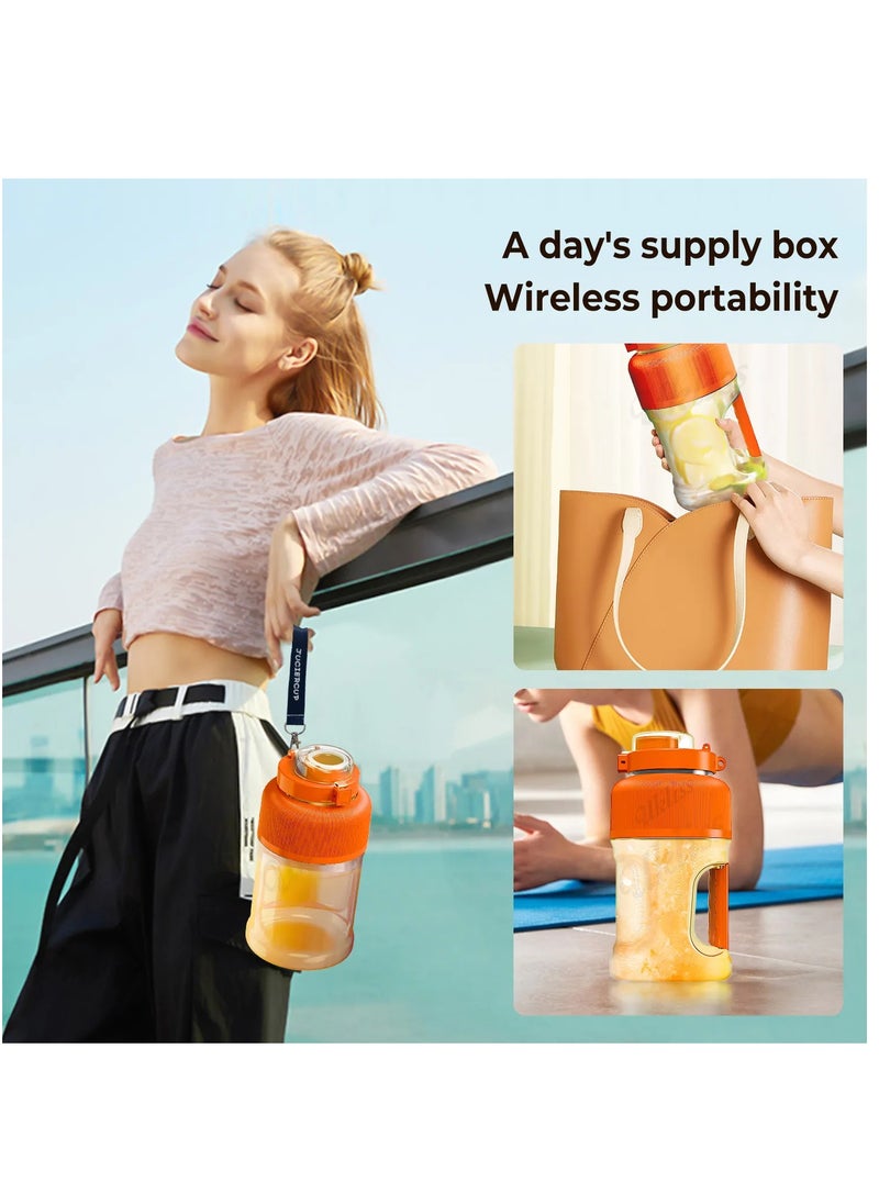 Generic - Portable Blender Bottle 70W Powerful Fresh Juice Blender 1000ML 2 In 1 - Image 1