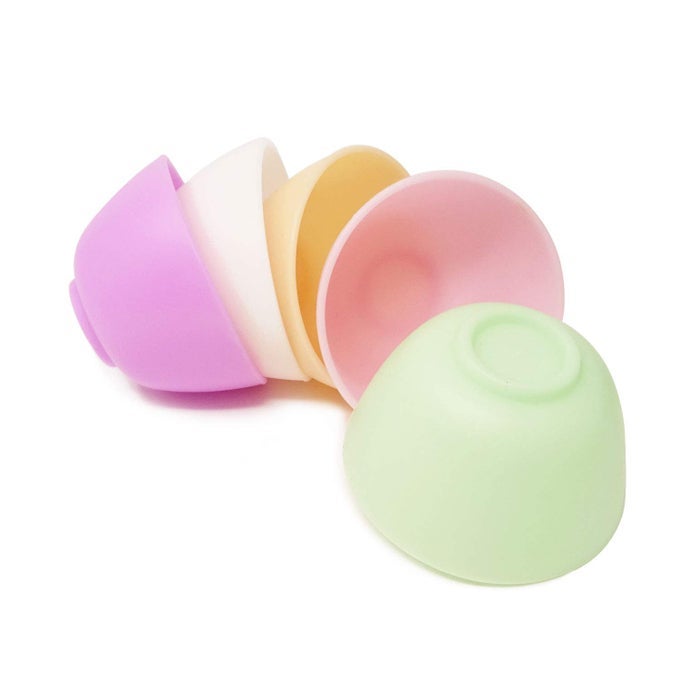 5PCS SILICONE MIXING BOWLS PREP AND SERVE BOWLS FOR MIXING FACIAL MASK OR HOLDING INGREDIENT 855CM