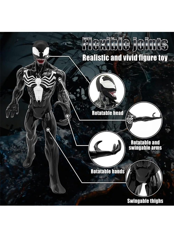 Generic Venom Action Figures, 12 Inch Collectible Articular Mobility Figures Toys for Boys Characters Toys Prefect Gift for Birthday, Children's Day for Kids (Black)  - Image 3
