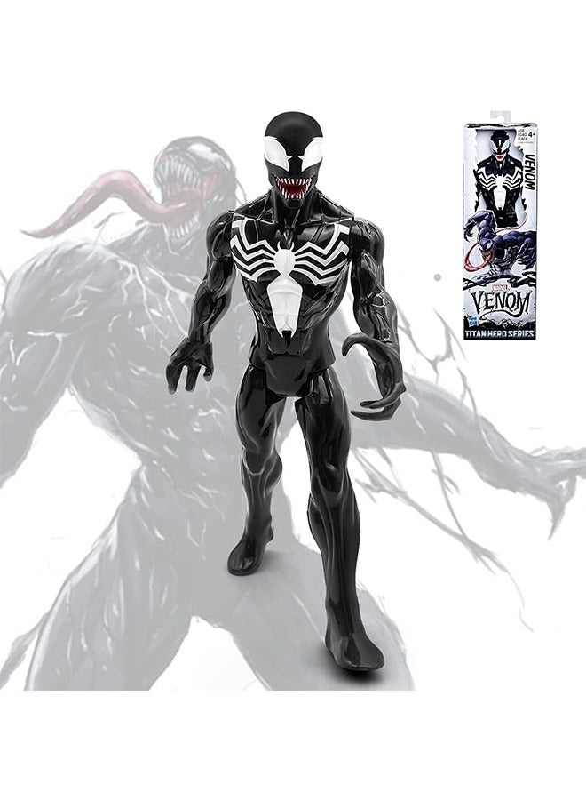 Generic Venom Action Figures, 12 Inch Collectible Articular Mobility Figures Toys for Boys Characters Toys Prefect Gift for Birthday, Children's Day for Kids (Black)  - Image 1