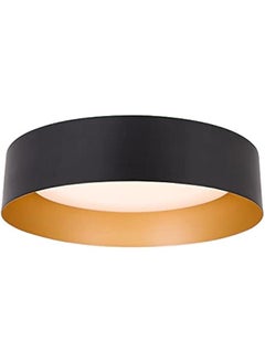 Arabest Matte Black and Gold LED Flush Mount Ceiling Light, 12.5 inch, Dimmable, 3000K Warm White, 18W, Perfect for Bedroom and Hallway - Stylish Outdoor Lighting Fixture (Equivalent to 100W)  - Image 1