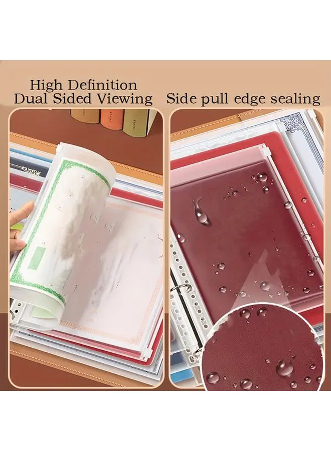 Blue Ribbon A4 File Binder with A4 B5 A5 Card Pockets Organizer for Office School Music Scores - Image 5