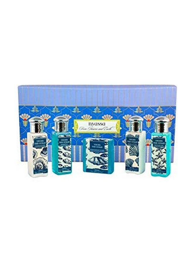 Nyassa Under The Ocean Bath Ritual Gift Set Containing A Soap Shower Gel Shampoo Conditionerbody Lotion;Gift Set For All Occasions; Natural Ingredient;Ideal Gifting For All Occasion  - Image 1