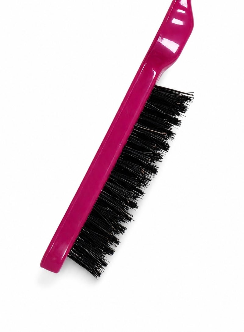 KillyS Everyday Professional Backcombing Brush – Boar & Nylon Bristles for Effortless Volume and Hair Sectioning – Pink - Image 4