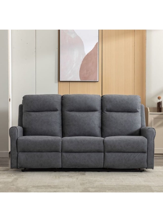 Micasa 3-Seater Elegant and Modern Design Recliner Sofa Grey 105 x 92 x 198 cm SX-81432-3 GREY - Image 3