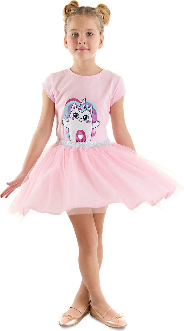 Denokids Graphic Tulle Dress  - Image 1