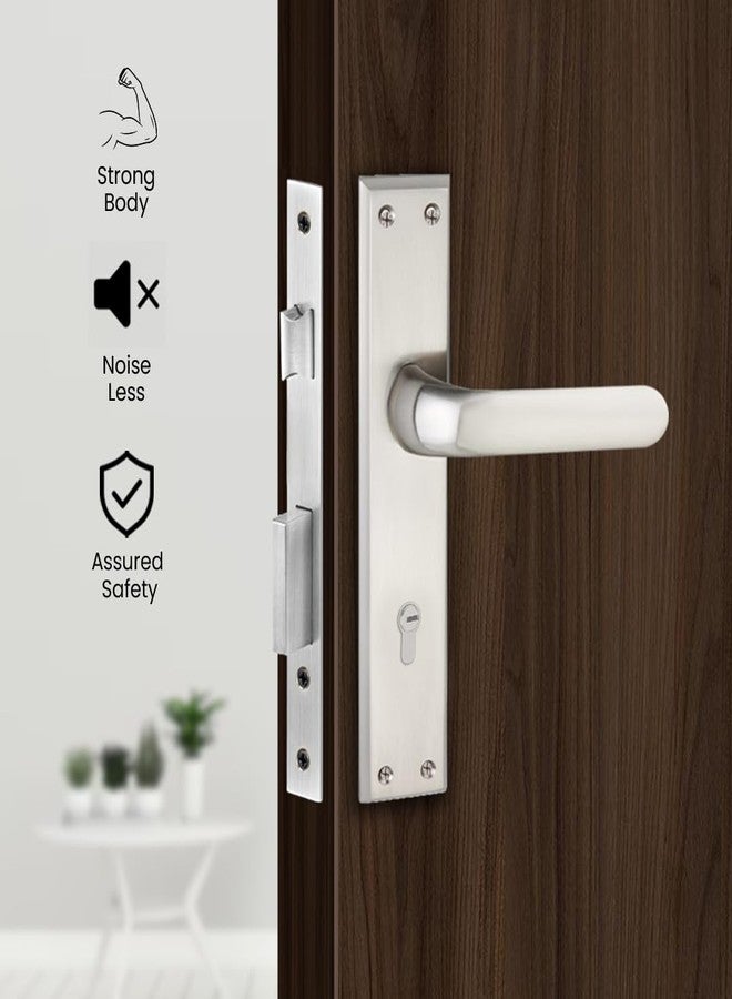 Link Curve Mortise Lock |for Main & Internal Door in Home/Office/Hotel | 10 Inches Heavy Duty Handle Set with One Side Key Access, 3 Keys |SS Finish|5 Years Warranty - Image 4