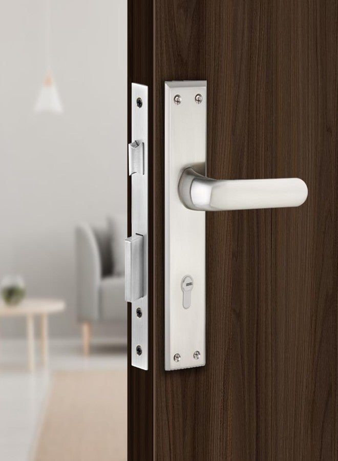 Link Curve Mortise Lock |for Main & Internal Door in Home/Office/Hotel | 10 Inches Heavy Duty Handle Set with One Side Key Access, 3 Keys |SS Finish|5 Years Warranty - Image 1