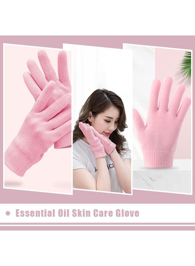 4-Piece Silicon Gel Gloves And Socks Set Multicolour - Image 3