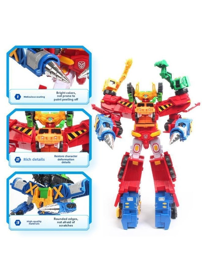 Genuine Kabao Car God Transforming Robot King Kong Reloading Rescue Special Police Creates Giant Fit Children's Toy-Color:Gold Armor Will  - Image 3
