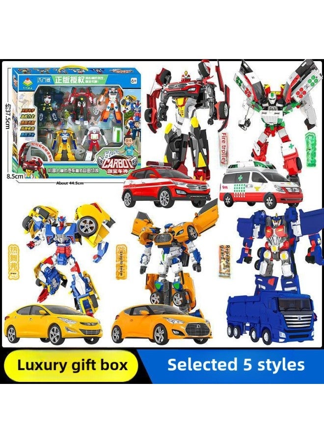 Genuine Kabao Car God Transforming Robot King Kong Reloading Rescue Special Police Creates Giant Fit Children's Toy-Color:Gold Armor Will  - Image 5