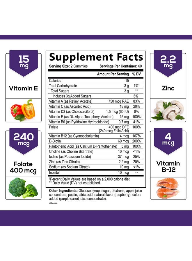 Nature's Choice Multivitamin Gummies - Nature's Daily Gummy Multivitamins for Adults, Women & Men with Vitamins A, C, E, B6, B12, and Minerals - Natural Multi Vitamin Supplement, Non-GMO, Berry Flavor - 120 Gummies - Image 1