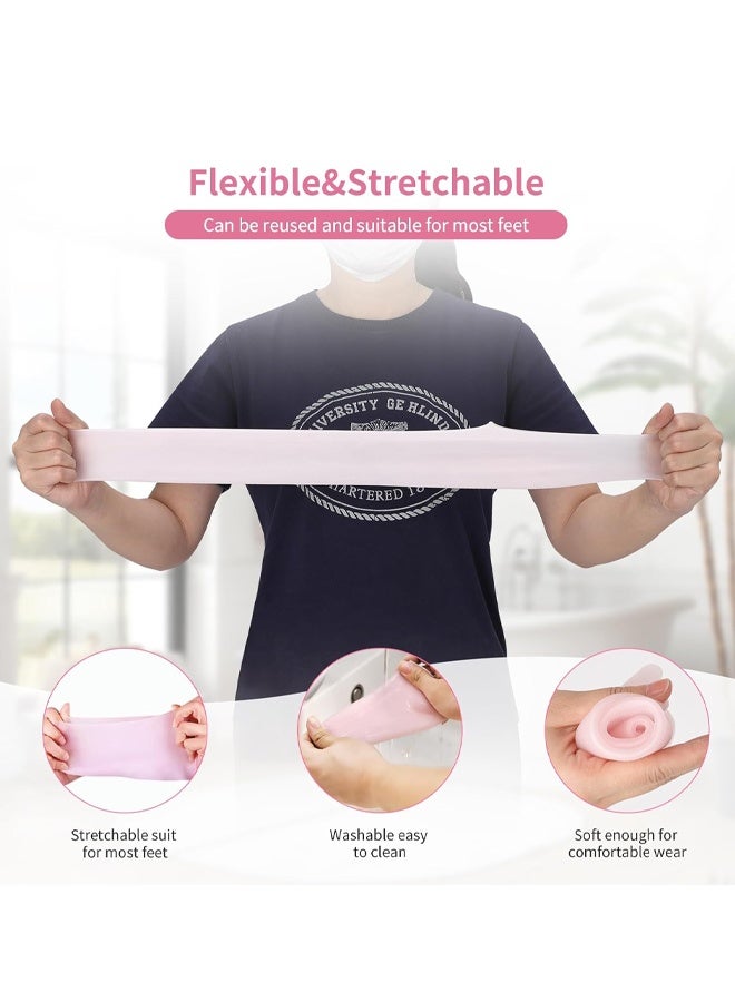 جوارب سيليكون للأقدام الجافة والمتشققة - جوارب ترطيب القدم للنساء، علاج تشقق الكعب - Image 2