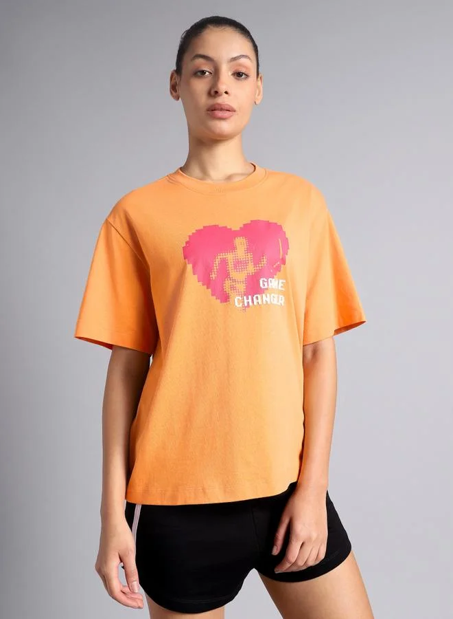 كالت تيشرت جرافيك قصة مريحة