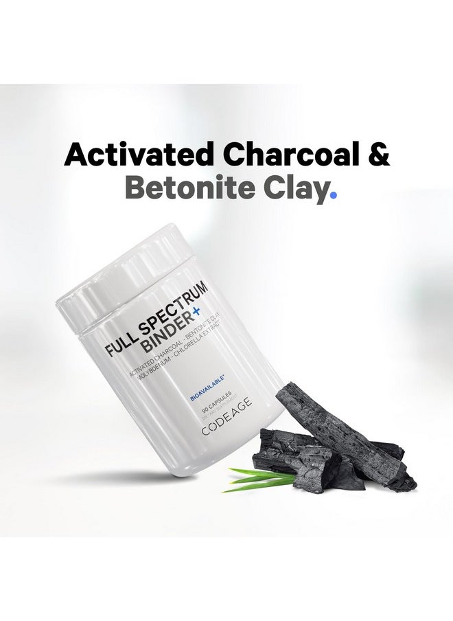 Codeage Codeage Binder + Systemic Binder Supplement - Activated Charcoal Pills, Bentonite Clay Mineral Powder, Fulvic & Humic Acids, Molybdenum, Carbon Forms - 90 Capsules  - Image 3