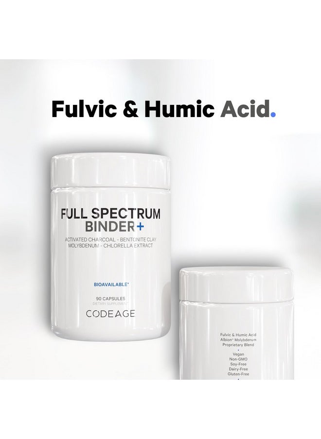 Codeage Codeage Binder + Systemic Binder Supplement - Activated Charcoal Pills, Bentonite Clay Mineral Powder, Fulvic & Humic Acids, Molybdenum, Carbon Forms - 90 Capsules  - Image 5