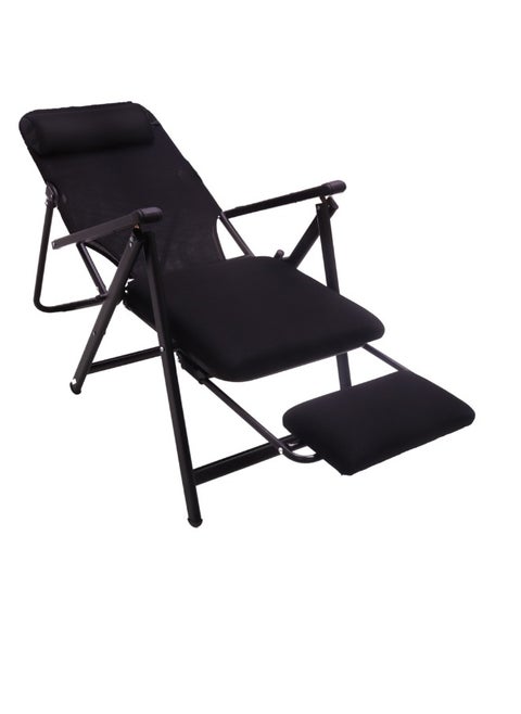 An innovative office chair that easily converts into a bed for relaxation and comfort during work or rest periods, combining modern design and multiple functions