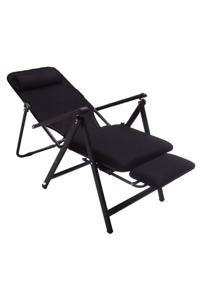 An innovative office chair that easily converts into a bed for relaxation and comfort during work or rest periods, combining modern design and multiple functions