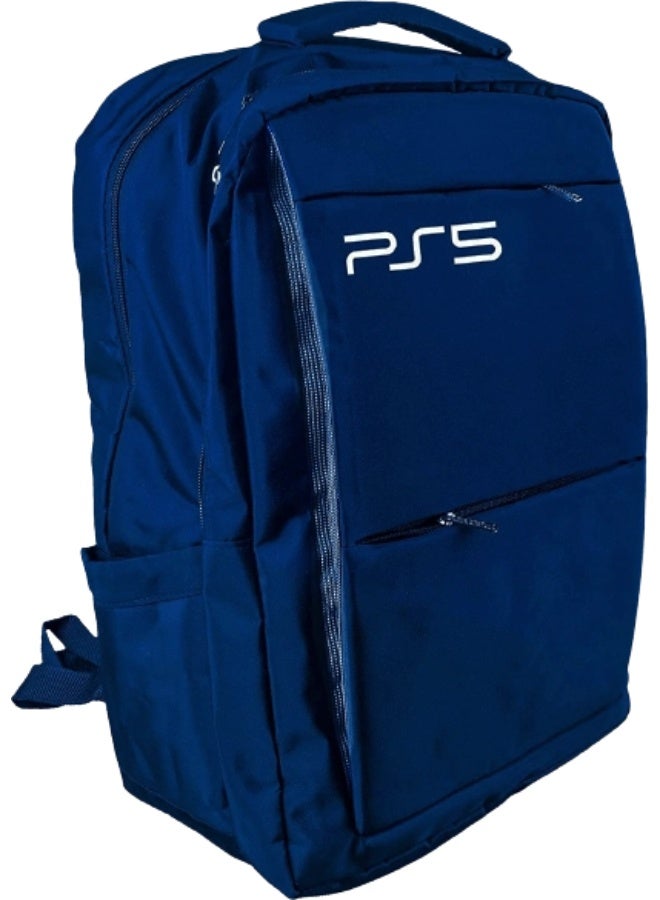 BackPack Bag for PS5 Game Console Storage - Dark Blue  - Image 1