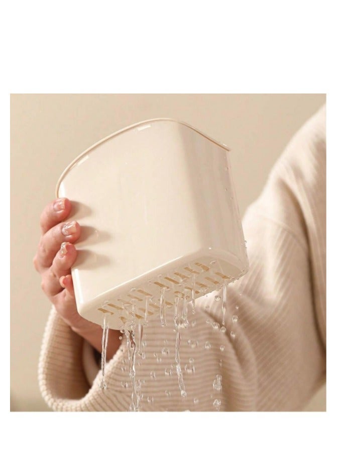 Acrylic spoon strainer with 2 compartments and a bow - a very chic decorative piece with a separate base for easy cleaning - Image 3