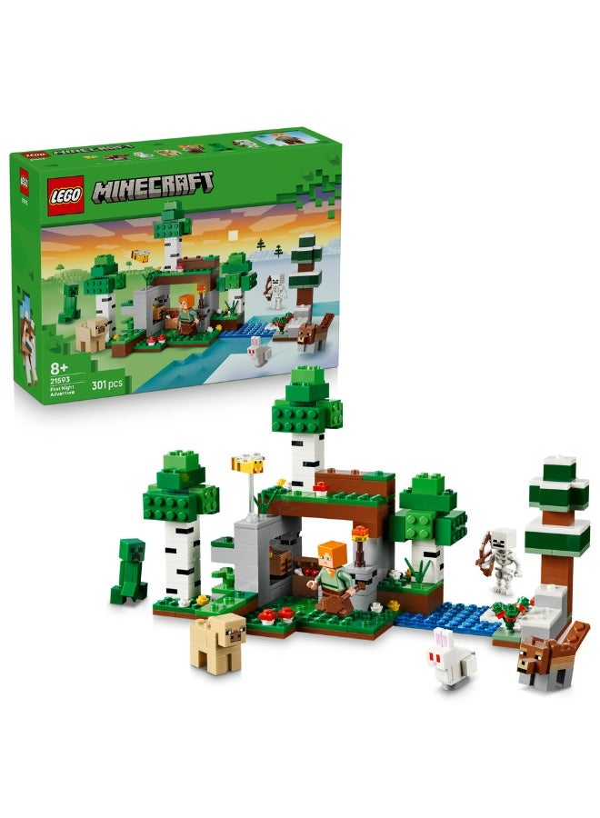 LEGO Minecraft First Night Adventure Building Toy 21593 (Age 8+, 301 Pieces) - Image 1