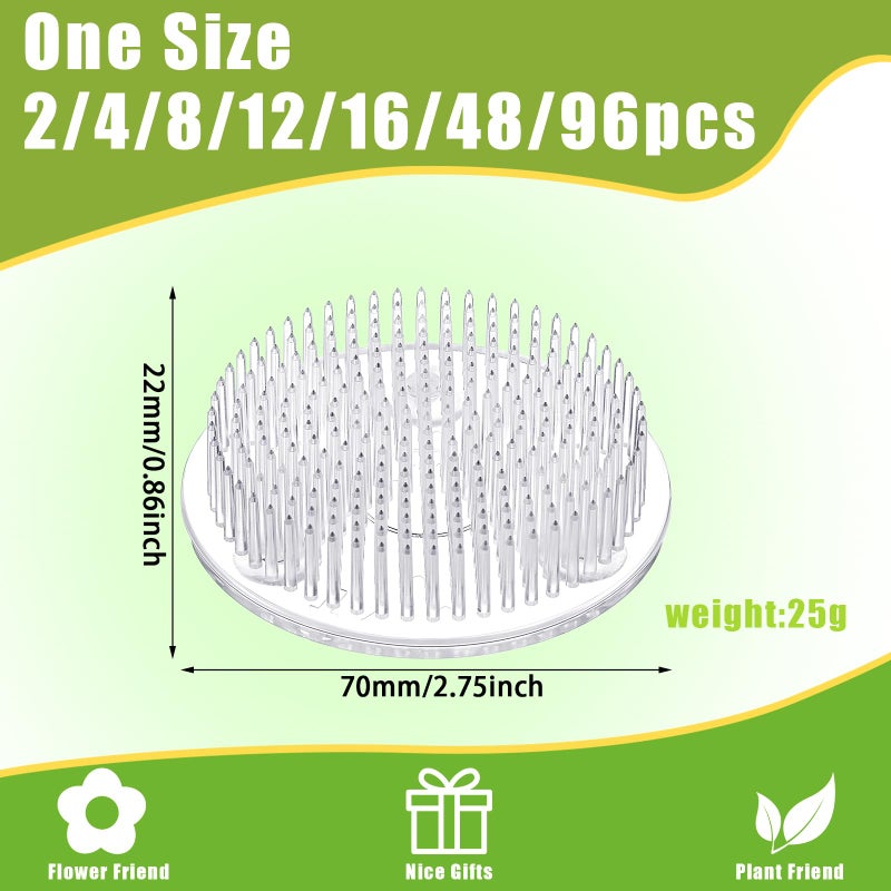 Waydress 12 Pieces Plastic Flower Frog Flower Pins Floral Frog for Arrangements Vase Japanese Floral Arrangement for Plant Decoration, Summer Activity, Wedding Decoration - Image 2