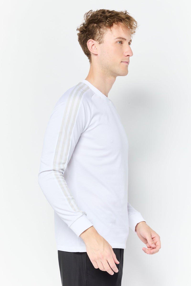 Adidas Men Sportswear Fit Long Sleeves Manchester United FC Jersey, White - Image 4