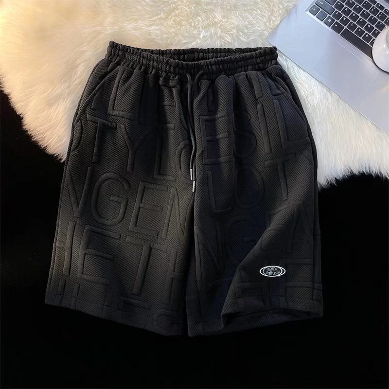 Mens Casual Summer Cool Outfit Set Black Shorts 