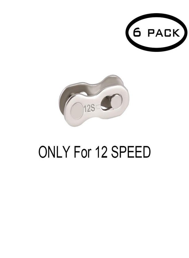 JFOYH 6 Pairs 12 Speed Bike Chain Quick Links, Reusable Bicycle Chain Connectors for Most 12 Speed Chains, Easy Installation, Silver - Image 2