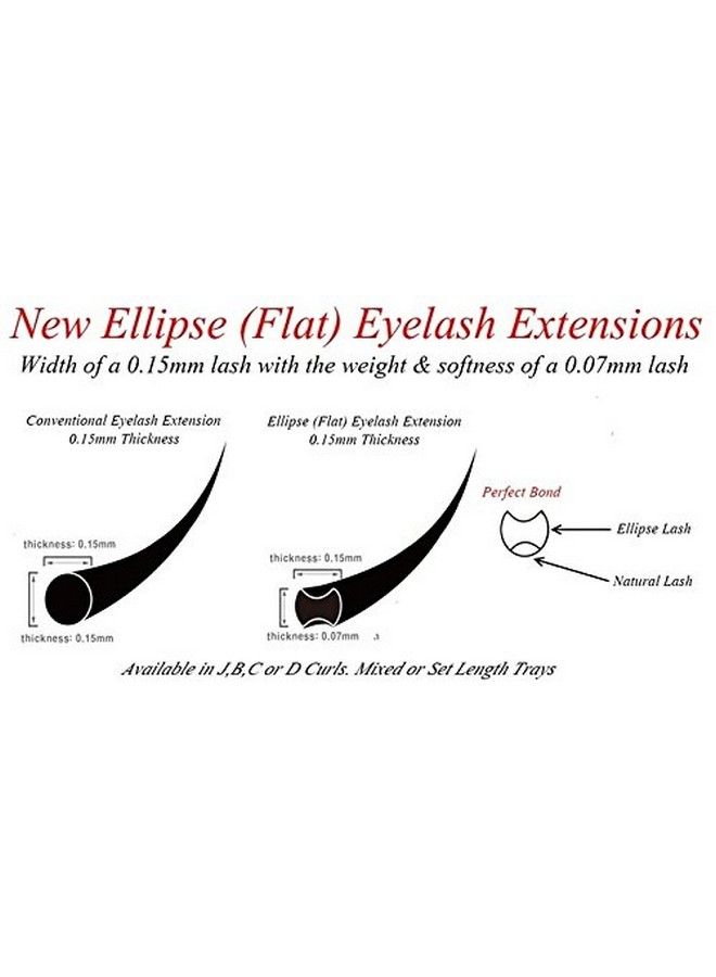 EMILYSTORES DESIRES LASHES By EMILYSTORES Ellipse 020mm Thickness D Curl Length 10mm Flat Shaped Volume Eyelash Extensions Single Size In One Tray Silk Mink Fake Eye Lashes - Image 3